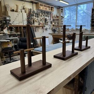 Elegant Brown Wooden jewelry holder.